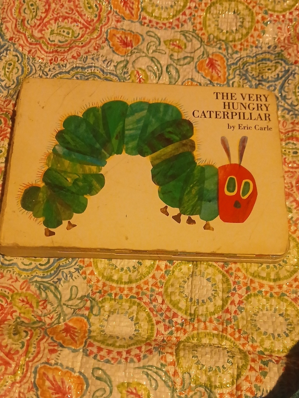 The Very Hungry Caterpillar Board Book by - Green/Red..as Is